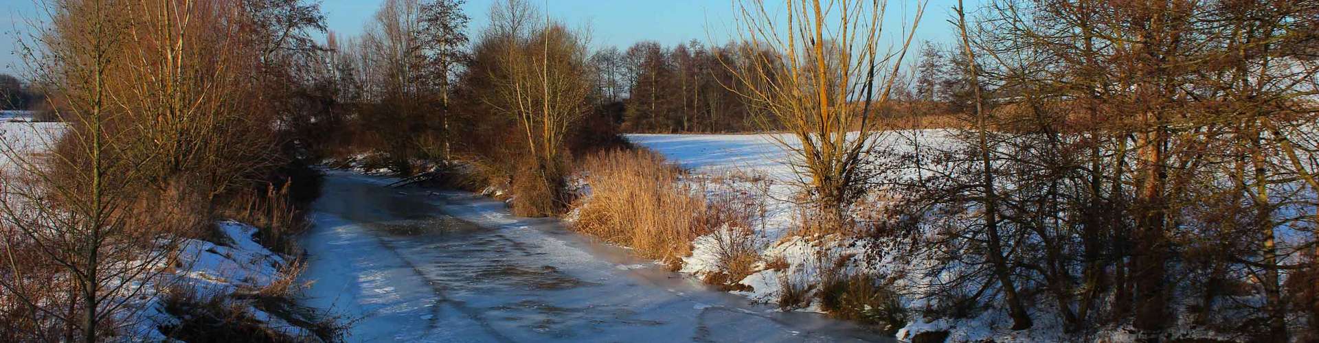 Das Foto fuer Landschaft im Winter an der Altmuehl in Treuchtlingen fuer comercial Fotos und Bilder.