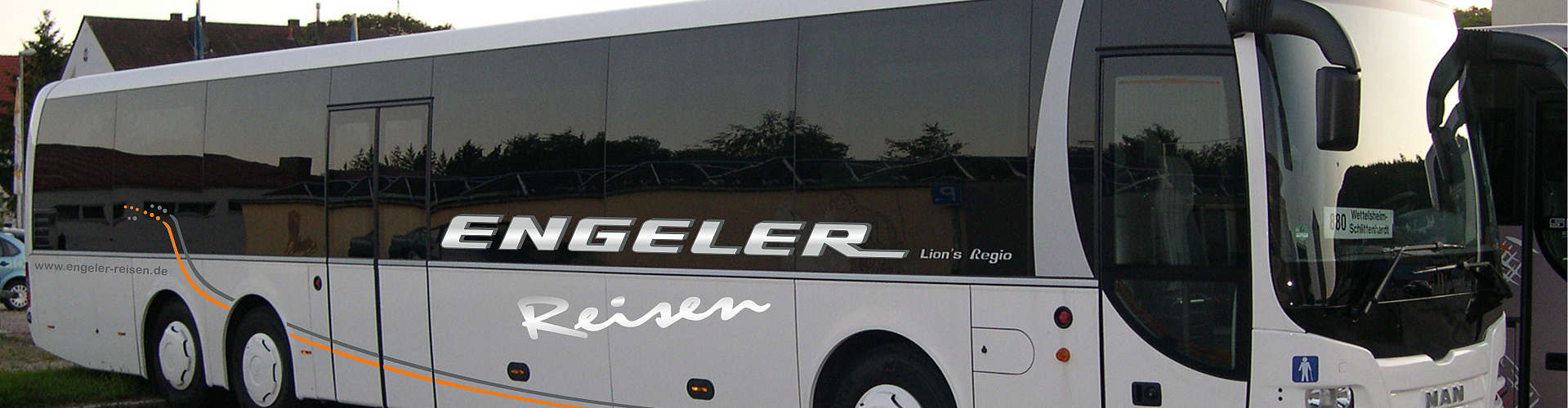 Fahrzeugdesign fuer Engeler Reisen, Treuchtlingen fuer comercial Werbedesign.