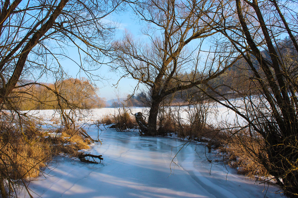 Die Landschaft im Winter bei Schambach 33 fuer comercial Fotos und Bilder.
